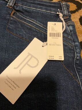 Pilcro Straight-Leg Jeans in Dark Blue Denim
